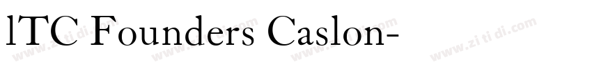 lTC Founders Caslon字体转换